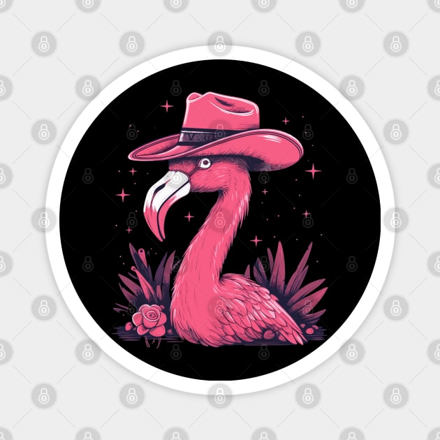 Retro Flamingo Gifts Funny Flamingo Beach Summer Magnet by KsuAnn